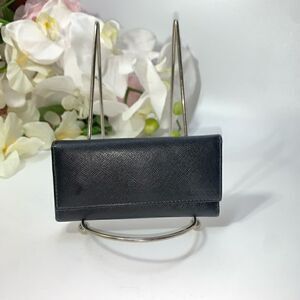 Authentic Prada Saffiano Leather 6 Key Wallet Black